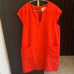 44. 100% red linen dress by Kate Spade - size 10